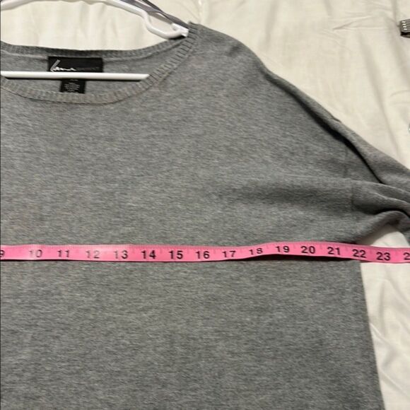 Lane Bryant Scoop Neck Layered Lace Knit Sweater Size16 Eyelet Stretch Business - Picture 6 of 7